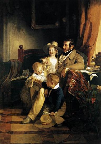 Friedrich von Amerling Rudolf von Arthaber with his Children China oil painting art